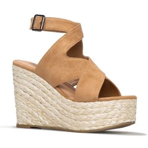 Leonie Criss Cross Espadrille Wedge